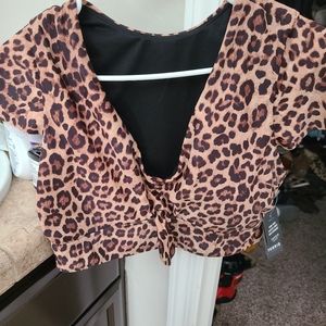 Leopard Swimsuit Top